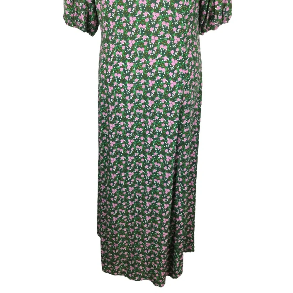 ASOS Cottage Core Collared Midi Tea Dress in Floral Print Nwot - Picture 11 of 14